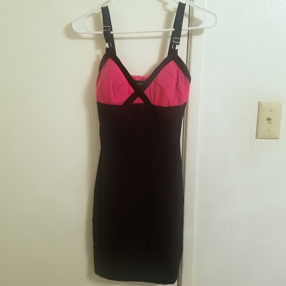 Black and Pink Bodycon Dress